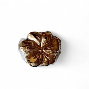 Gold Flower Clutch w/ Chain Strap